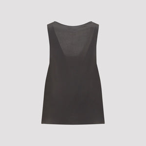 SAINT LAURENT Elegant Grey Silk Top