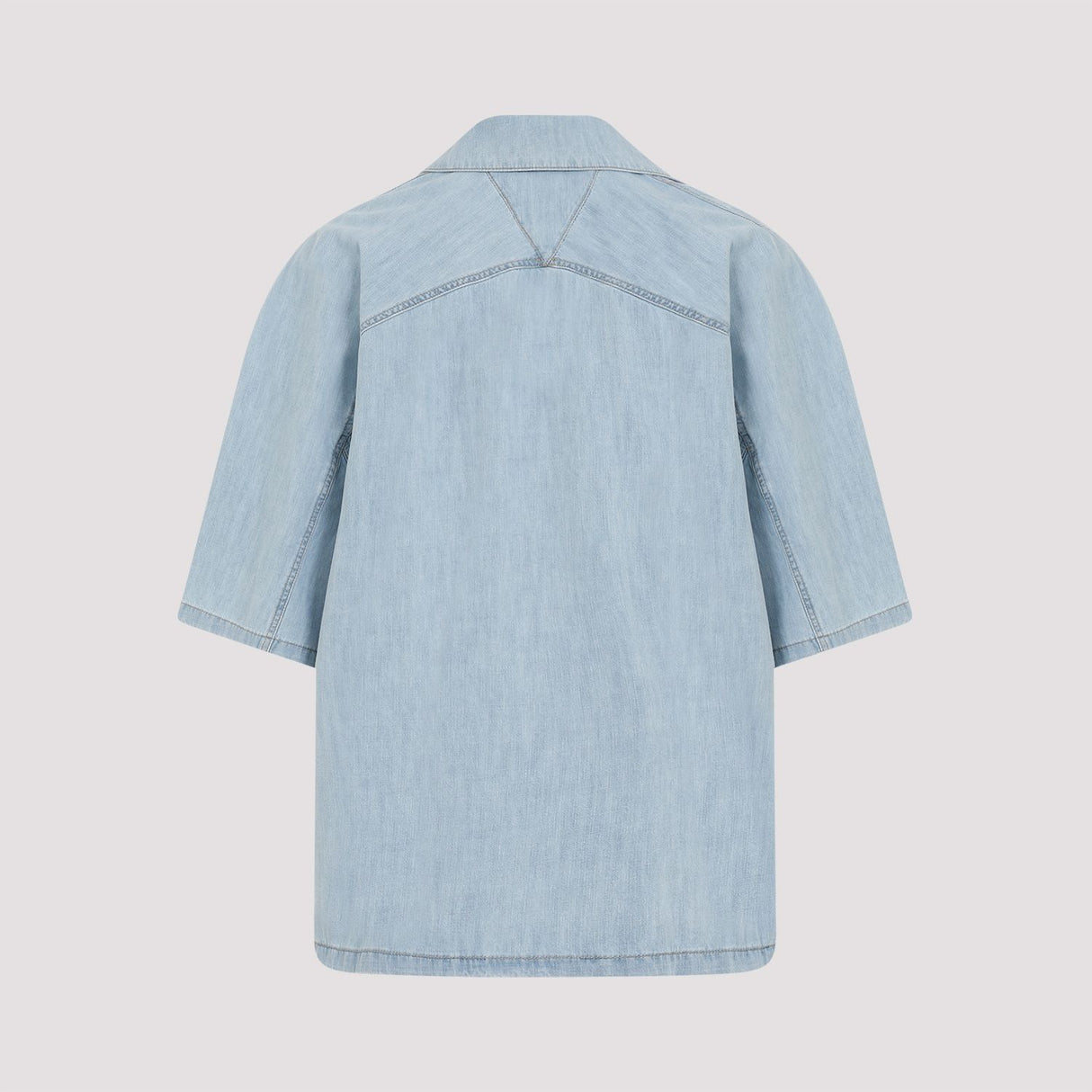 BOTTEGA VENETA Men's Classic Chambray Button-Up Shirt