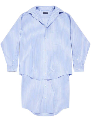 BALENCIAGA Blue Layered Shirtdress for Women in SS24