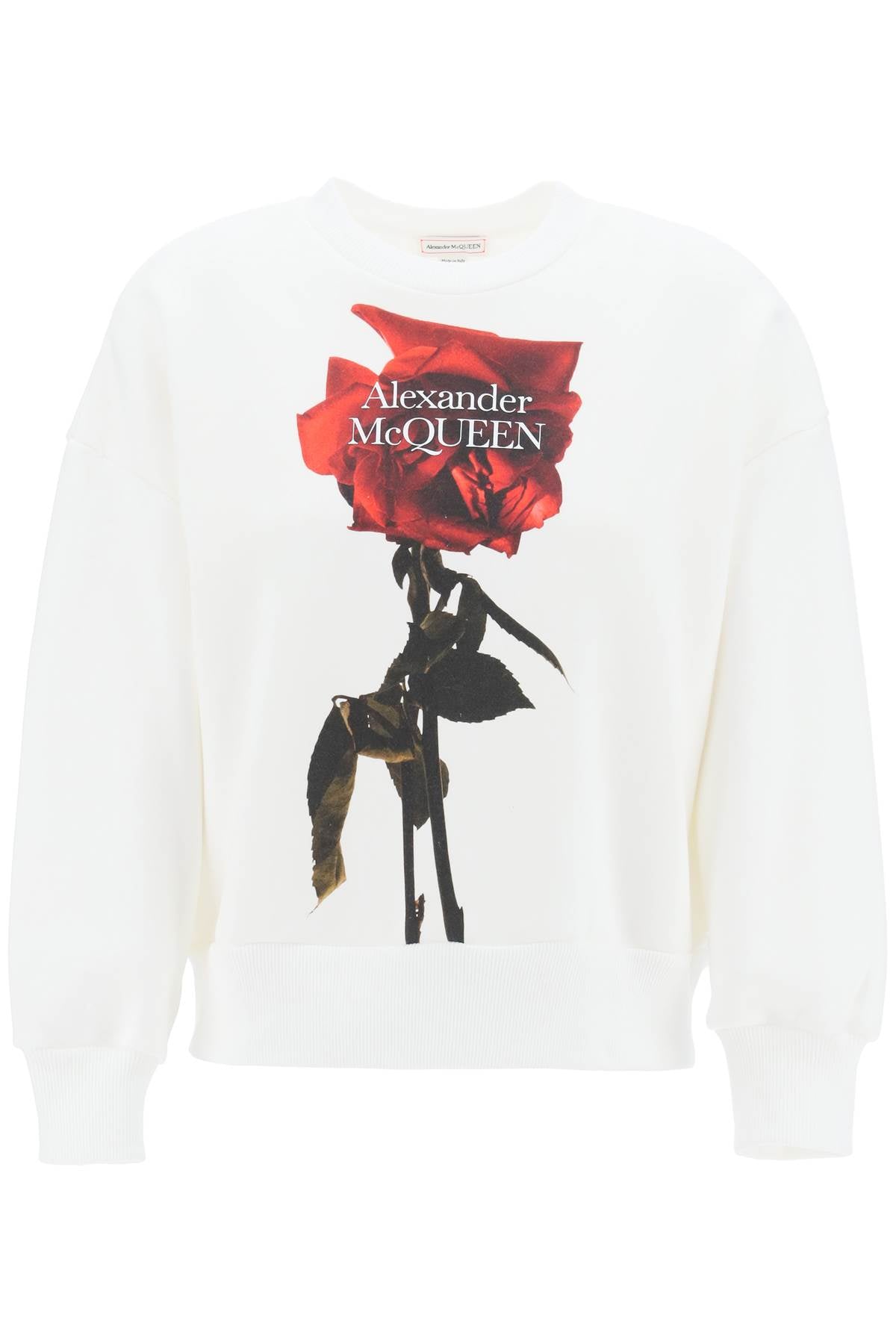 ALEXANDER MCQUEEN Shadow Rose Boxy Sweatshirt - Women’s Size 38