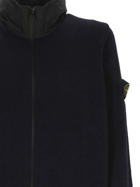 STONE ISLAND Men's 23FW Blue Turtle Neck Sweatshirt