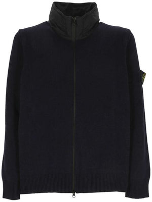 STONE ISLAND Men's 23FW Blue Turtle Neck Sweatshirt