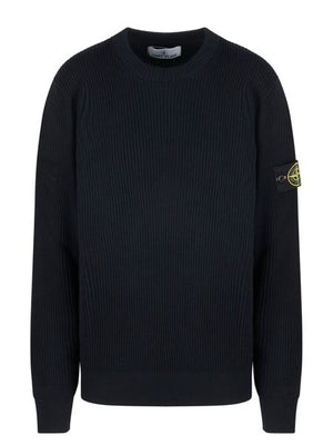 STONE ISLAND Men's Compass Patch Wool Jumper