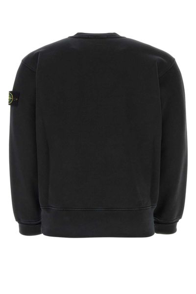 STONE ISLAND Sophisticated and Stylish Men's Cotton Sweatshirt with Iconic Logo Patch