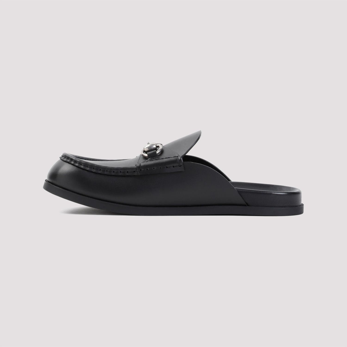 GUCCI Luxury Flat Black Leather Moccasins