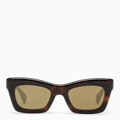 GUCCI Stylish Tortoiseshell Rectangular Sunglasses