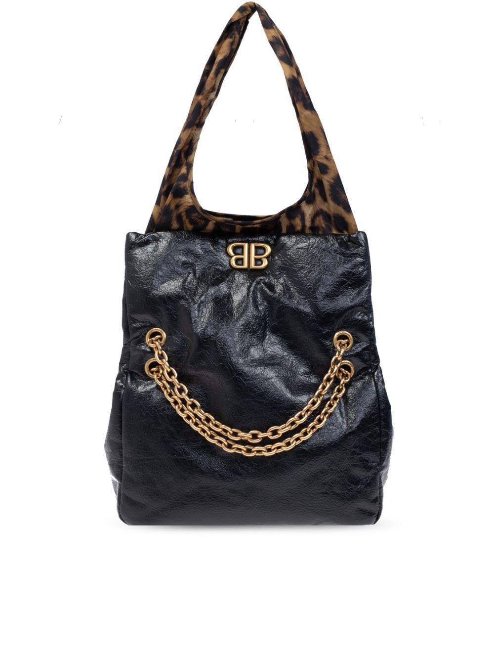 BALENCIAGA Mini Handbag with Stylish Leopard Handles