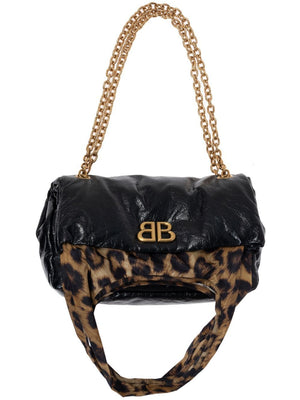 BALENCIAGA Mini Handbag with Stylish Leopard Handles