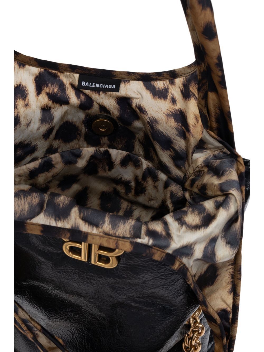 BALENCIAGA Mini Handbag with Stylish Leopard Handles