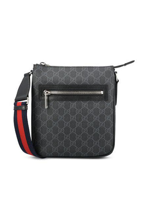 GUCCI Elegant Black GG Supreme Mini Crossbody Bag - 8.5x9.4x1.8in