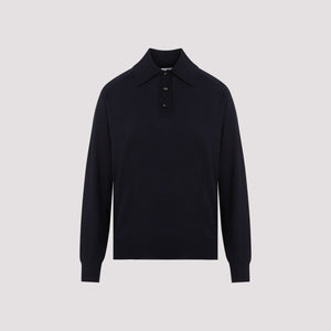 BOTTEGA VENETA Elegant Long Sleeve Wool Polo