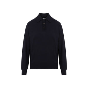 BOTTEGA VENETA Elegant Long Sleeve Wool Polo