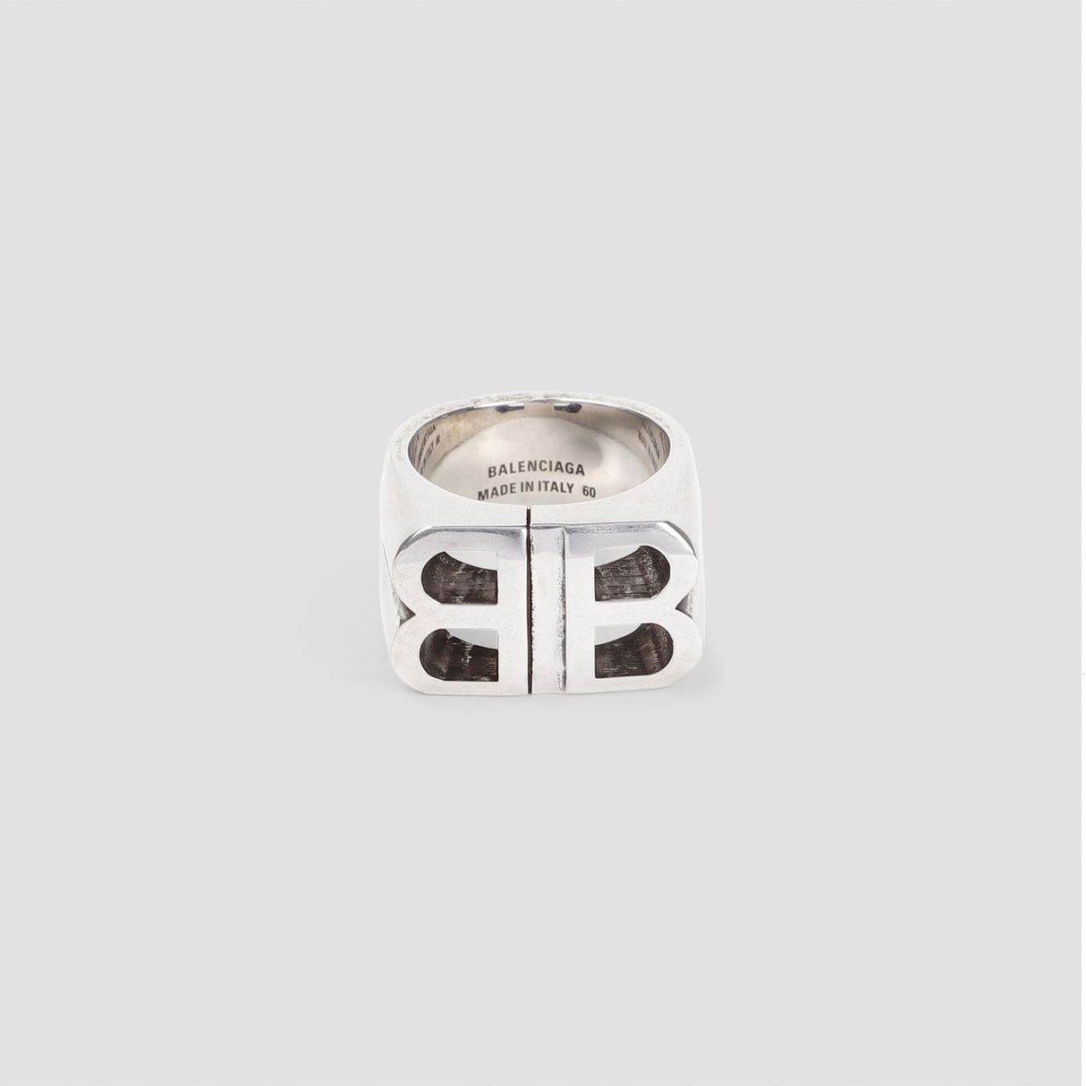 BALENCIAGA Mini Silver Pitbull Ring for Men