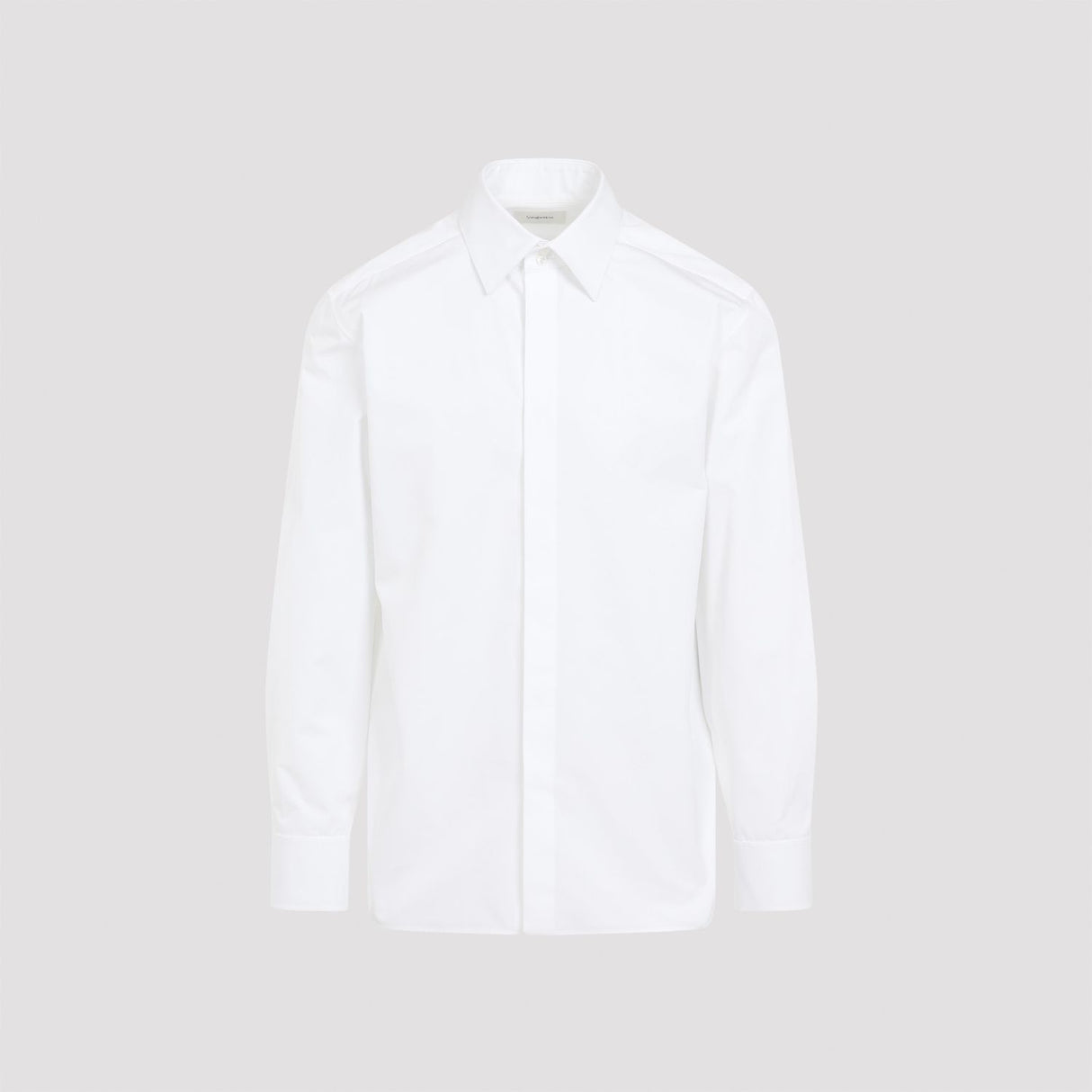 SAINT LAURENT Luxury Pure Cotton Men's Shirt - FW24 White Collection