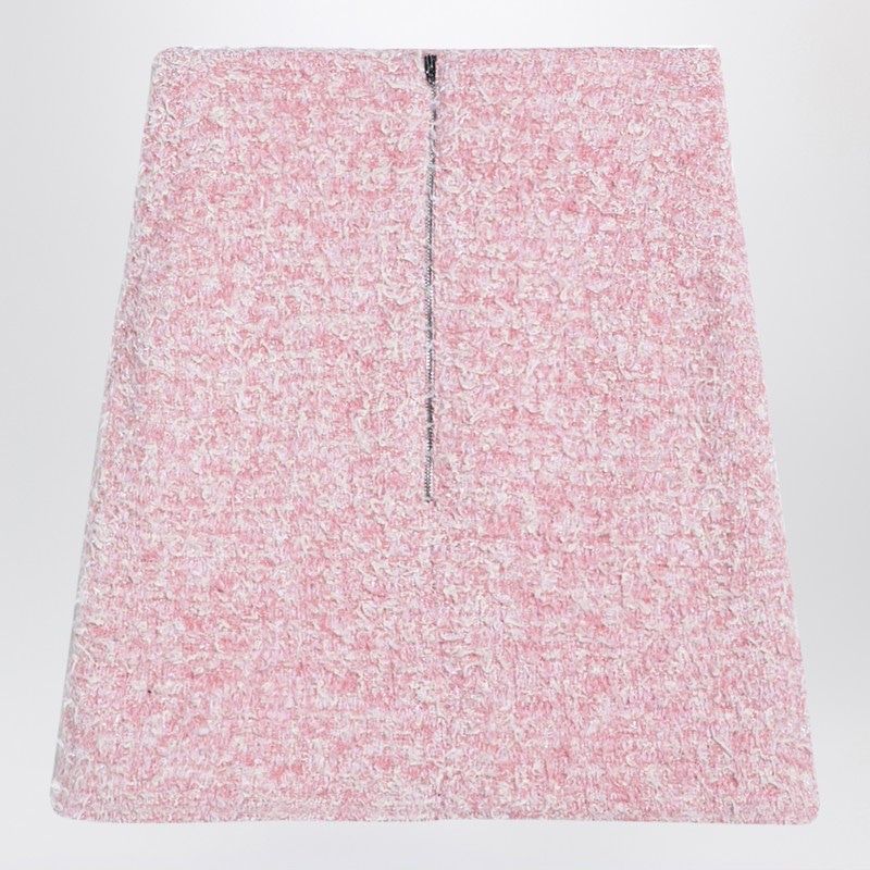 BALENCIAGA Chic Pink Tweed Mini Skirt