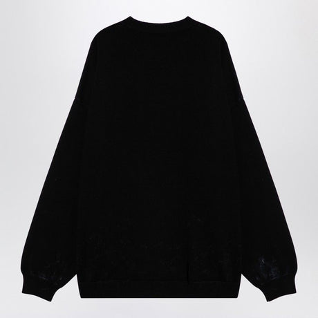 BALENCIAGA Urban Black Cotton Blend Crew-Neck Sweater