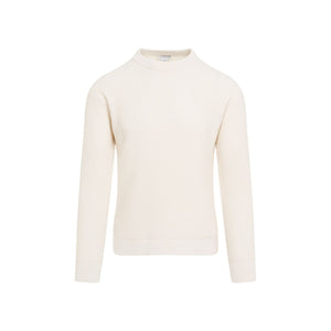 BOTTEGA VENETA Ivory Cotton-Hemp Blend Sweater for Men