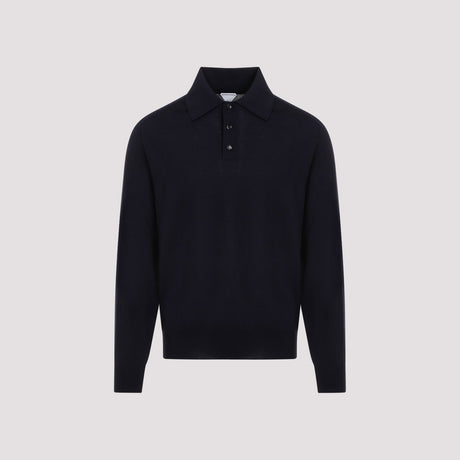 BOTTEGA VENETA Elegant Long Sleeve Wool Polo