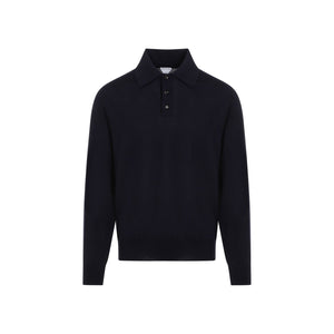 BOTTEGA VENETA Elegant Long Sleeve Wool Polo