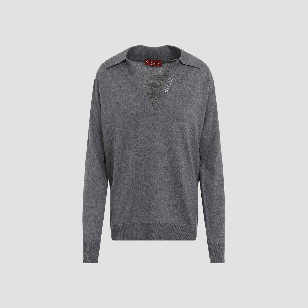 GUCCI Elegant V-Neck Wool Sweater