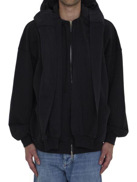 BALENCIAGA Incognito Dual Hood Zip-Up Hoodie