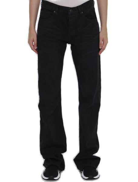 BALENCIAGA Washed Black Wide-Leg Jeans for Women