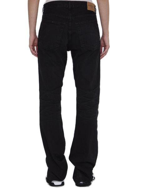 BALENCIAGA Washed Black Wide-Leg Jeans for Women