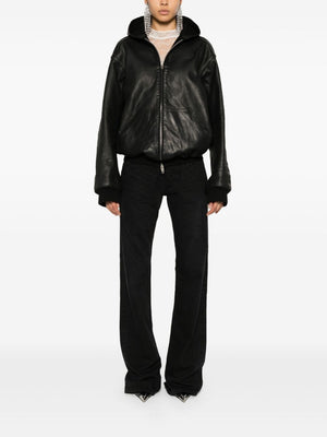 BALENCIAGA Washed Black Wide-Leg Jeans for Women