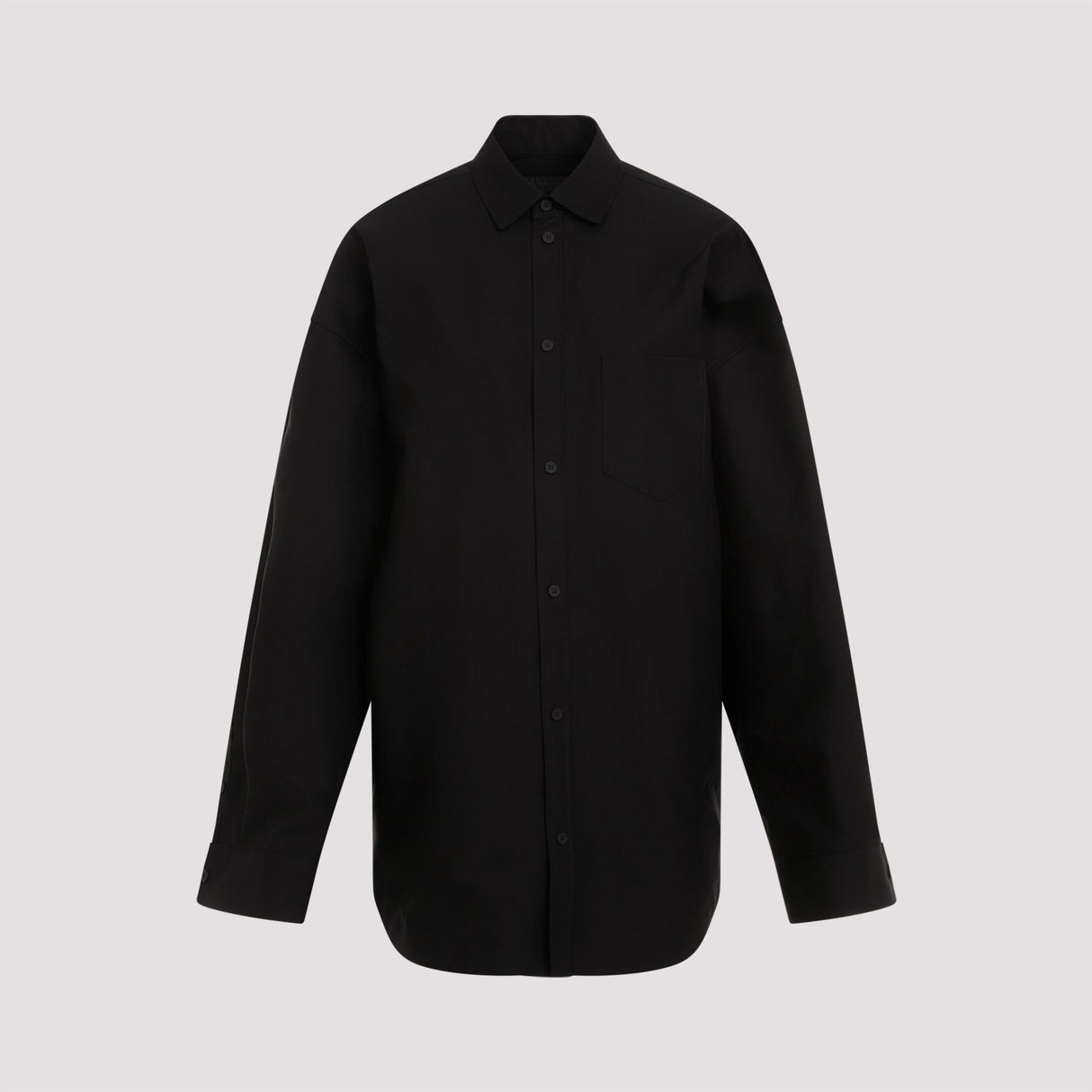 BALENCIAGA Cotton Oversized Shirt with Snap Closure