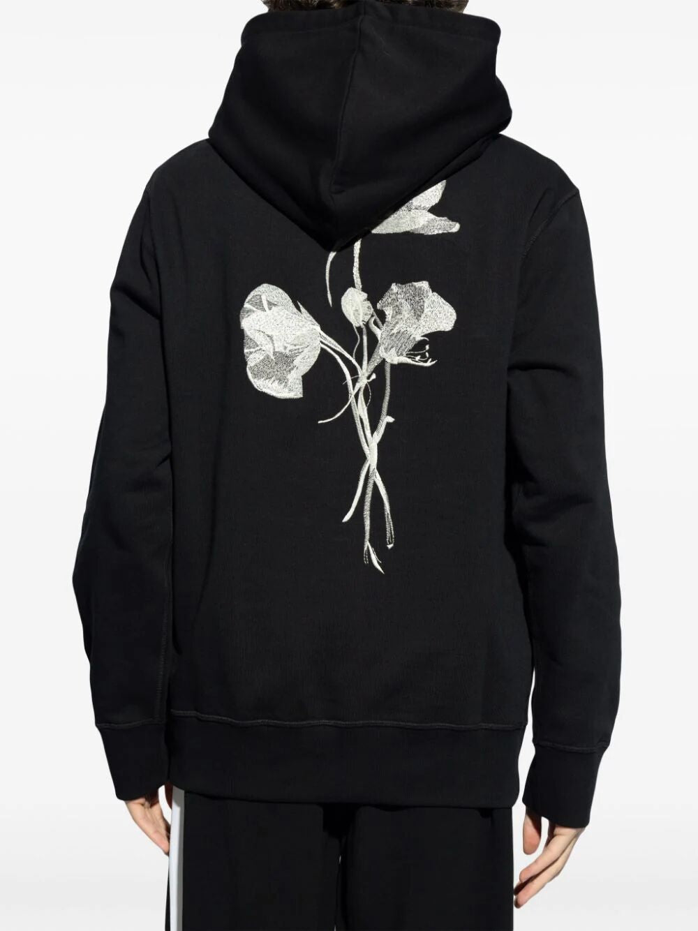 ALEXANDER MCQUEEN Men's Black Embroidered Sweatshirt for FW24