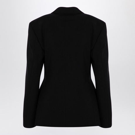 BALENCIAGA Elegant Black Wool Single-Breasted Jacket