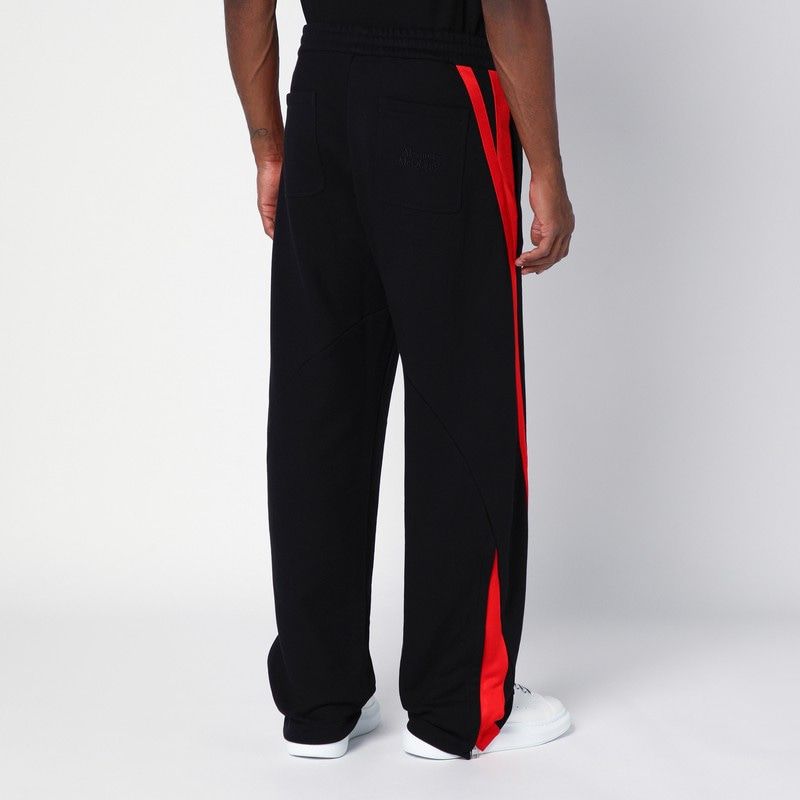 ALEXANDER MCQUEEN Urban Edge Red-Striped Black Sports Trousers