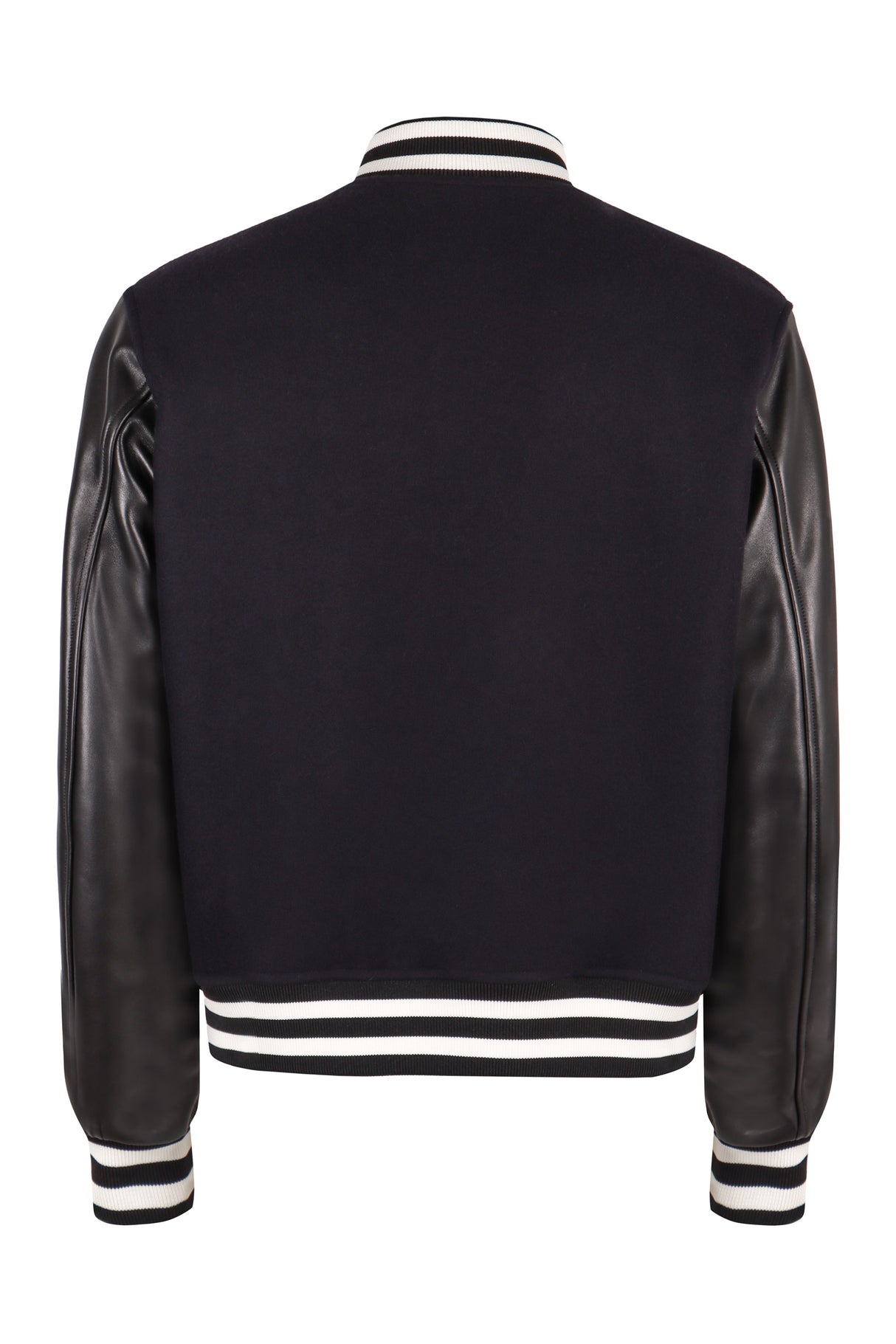 GUCCI Wool and Leather Bomber Jacket - Men’s Outerwear