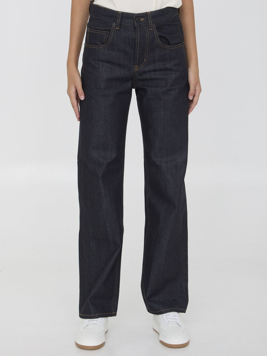 SAINT LAURENT Straight Baggy Jeans for Women - FW24