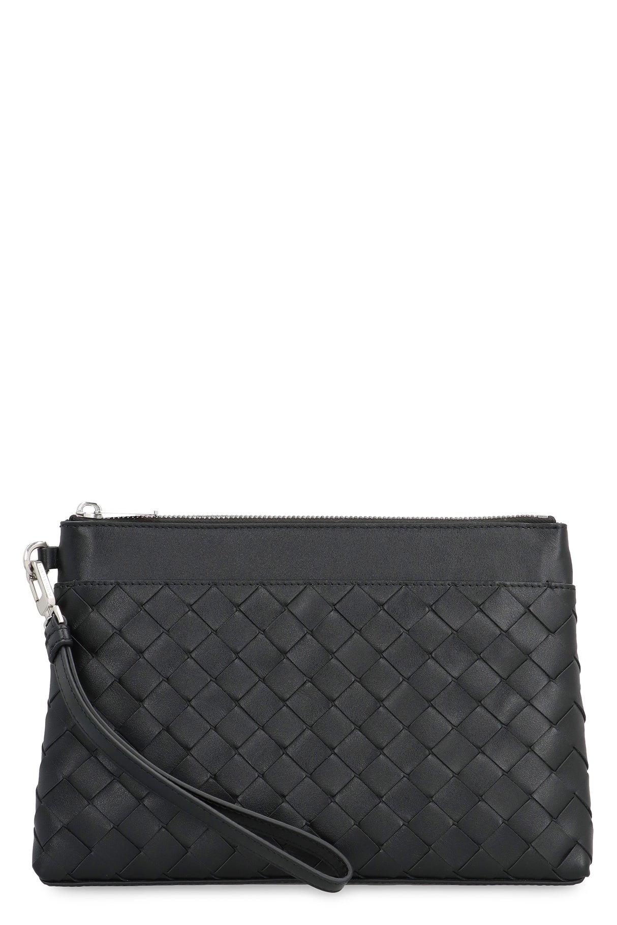 BOTTEGA VENETA Luxury Woven Prism Mini Pouch with Zipper Closure, 25x17x4 cm