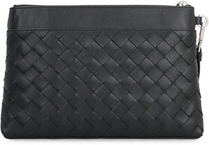 BOTTEGA VENETA Luxury Woven Prism Mini Pouch with Zipper Closure, 25x17x4 cm