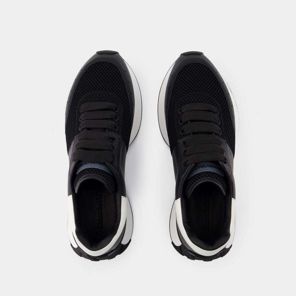 ALEXANDER MCQUEEN Sprint Runner Men's Black Sneakers