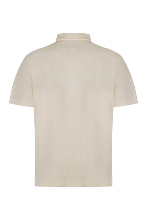 BOTTEGA VENETA Cotton Piqué Polo Shirt with Side Slits