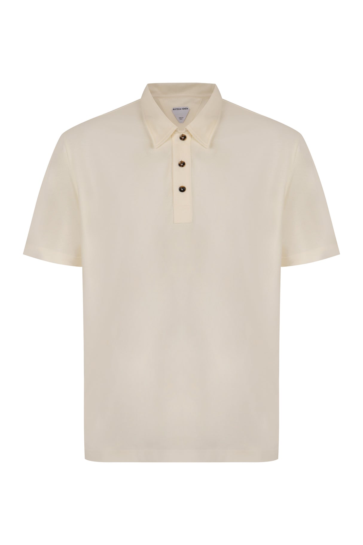 BOTTEGA VENETA Cotton Piqué Polo Shirt with Side Slits