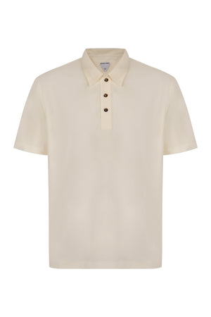 BOTTEGA VENETA Cotton Piqué Polo Shirt with Side Slits