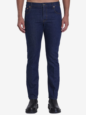 GUCCI Men's Straight-Leg Jeans with Web Detailing