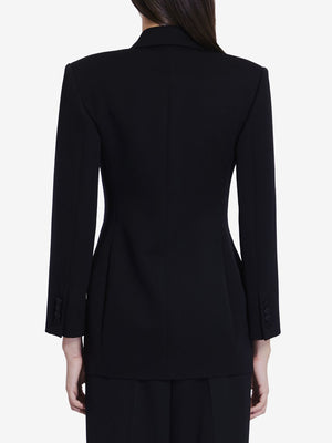 SAINT LAURENT Elegant Black Tuxedo Jacket with Satin Lapels