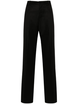 BALENCIAGA Tailored Black Wool Straight Cut Trousers