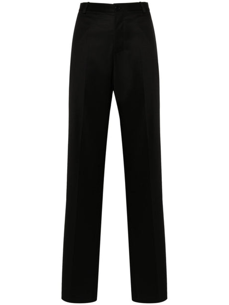 BALENCIAGA Tailored Black Wool Straight Cut Trousers