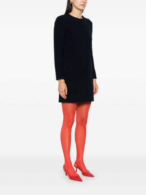 GUCCI Chic Navy Blue Bouclé Mini Dress for Women