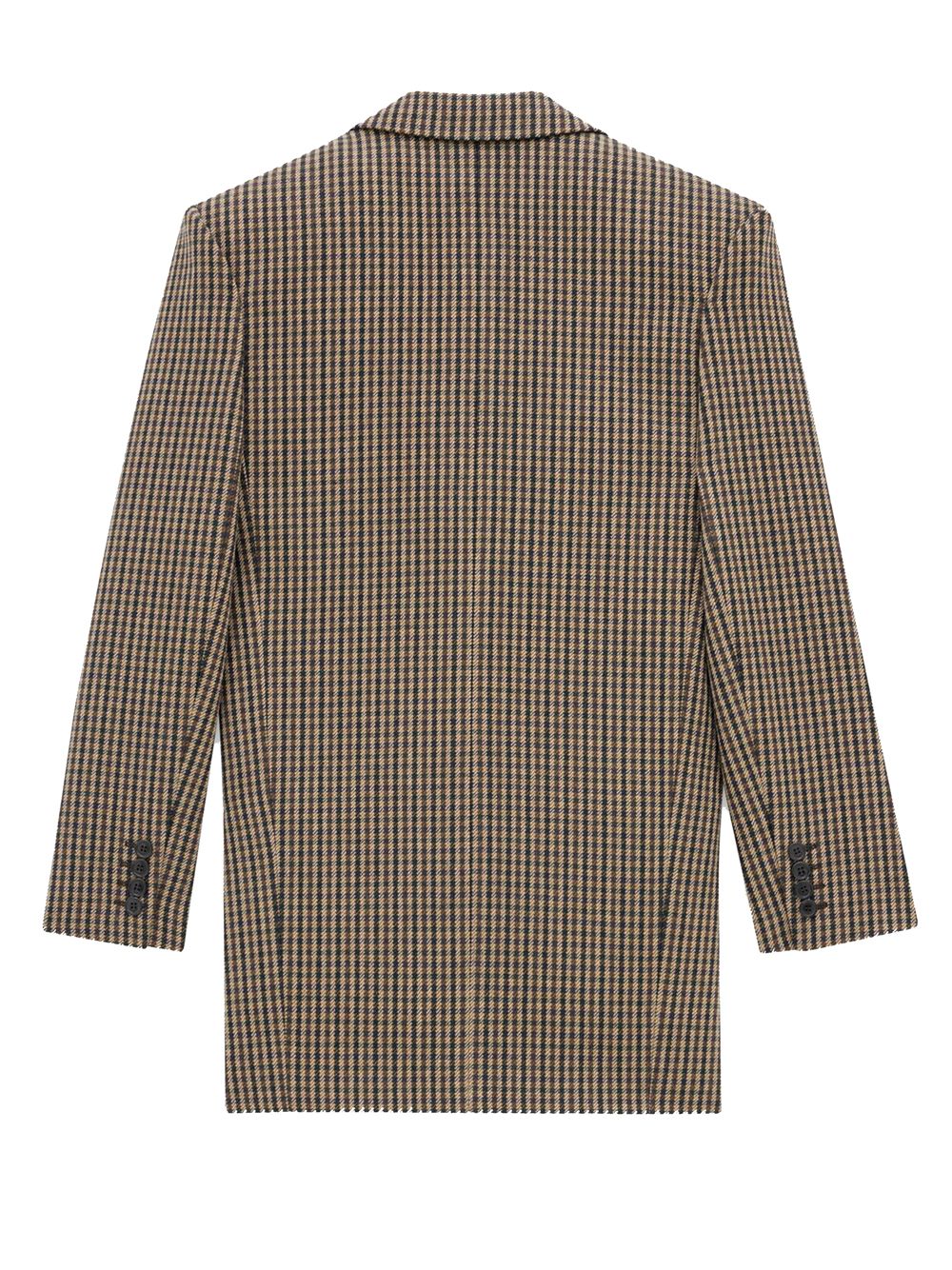 SAINT LAURENT Chic Checkered Wool Blend Jacket