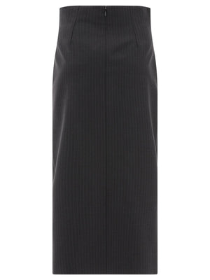 ALEXANDER MCQUEEN Pinstriped Pencil Skirt for Women - Regular Fit