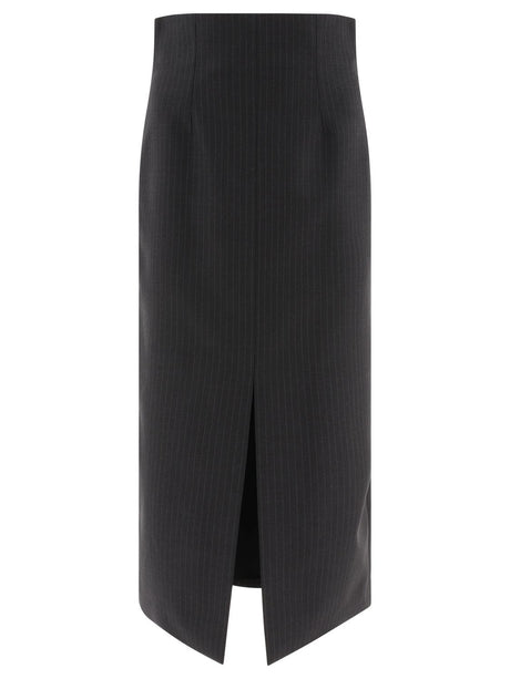 ALEXANDER MCQUEEN Pinstriped Pencil Skirt for Women - Regular Fit