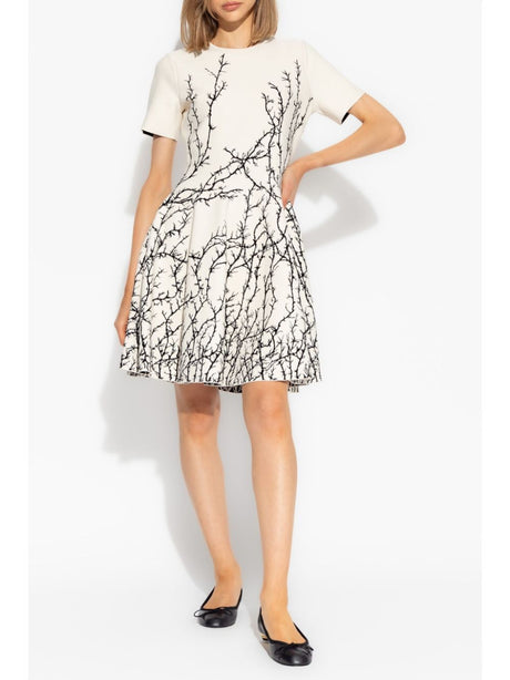 ALEXANDER MCQUEEN Thorn Jacquard Flare Dress