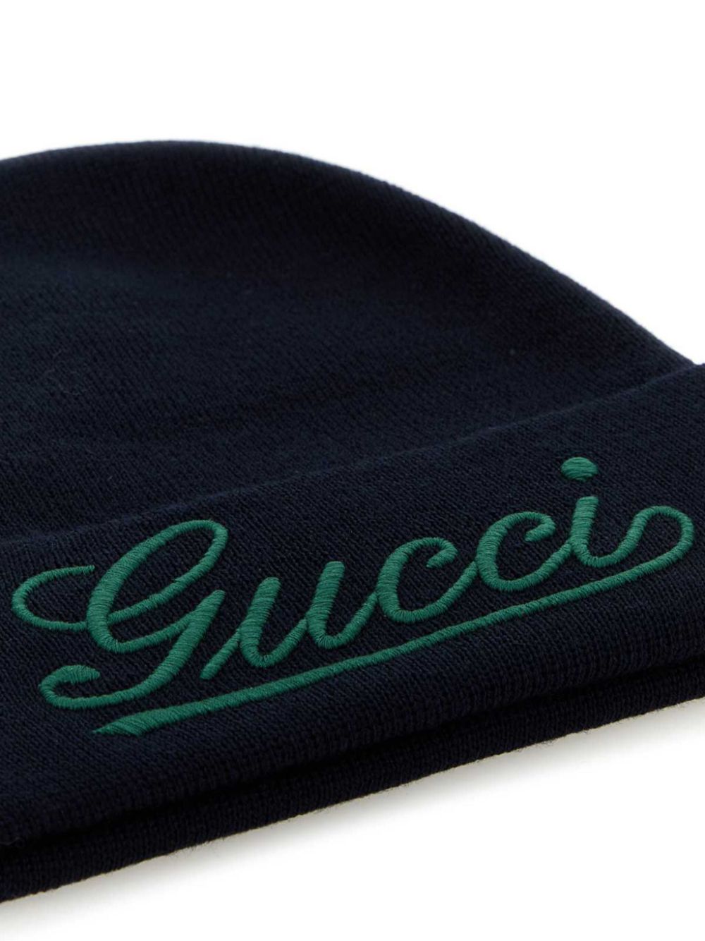 GUCCI Wool Cap with Embroidered Logo for Men